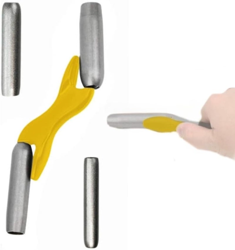 Bassadoro 4 Sizes Barrel Jointer Masonry Brick Jointer Tool Steel Handle Lightweight Bricklaying Trowel Wall Joint Trimmer Builder Tool for Wall Renovation Ceramic Tile 1/2in 5/8in 3/4in 7/8in,Yellow - Image 1